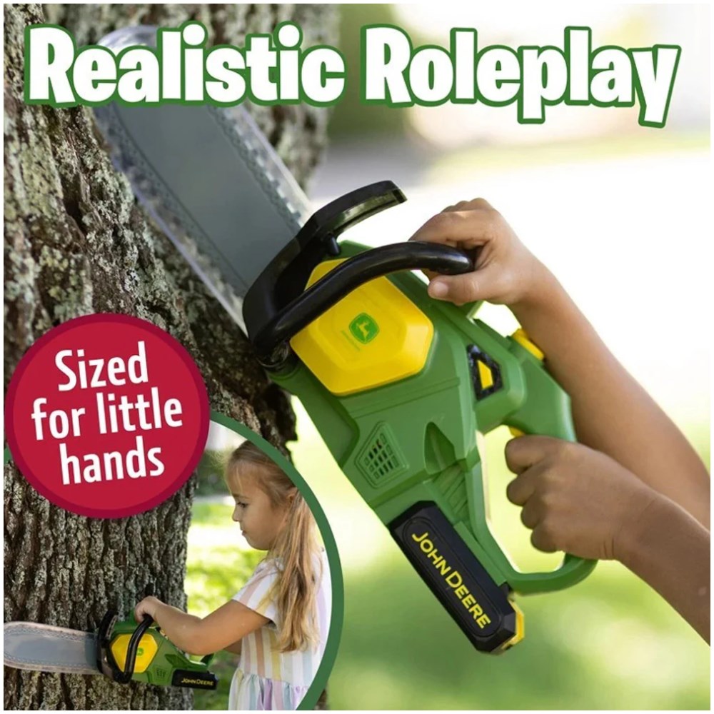 John Deere Motorised Chainsaw with Lights and Sounds - Image 1