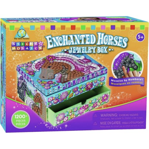 Sticky Mosaics Enchanted Horses Jewellry Box