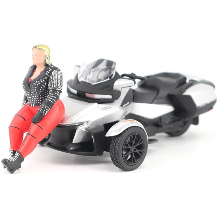 CAN-AM Spyder RT with Figure - White/Black