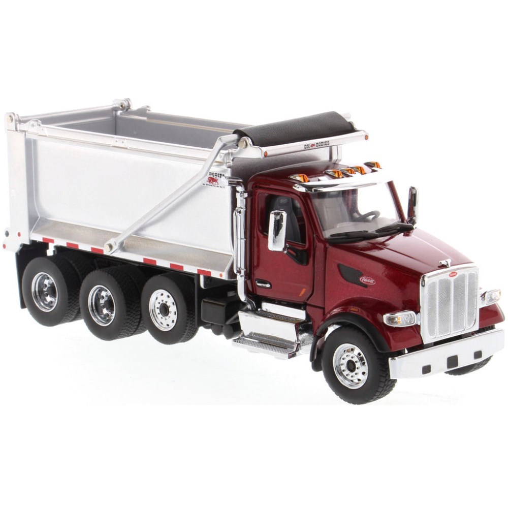 Peterbilt Model 567 SFFA with OX Stampede Dump Truck - Red