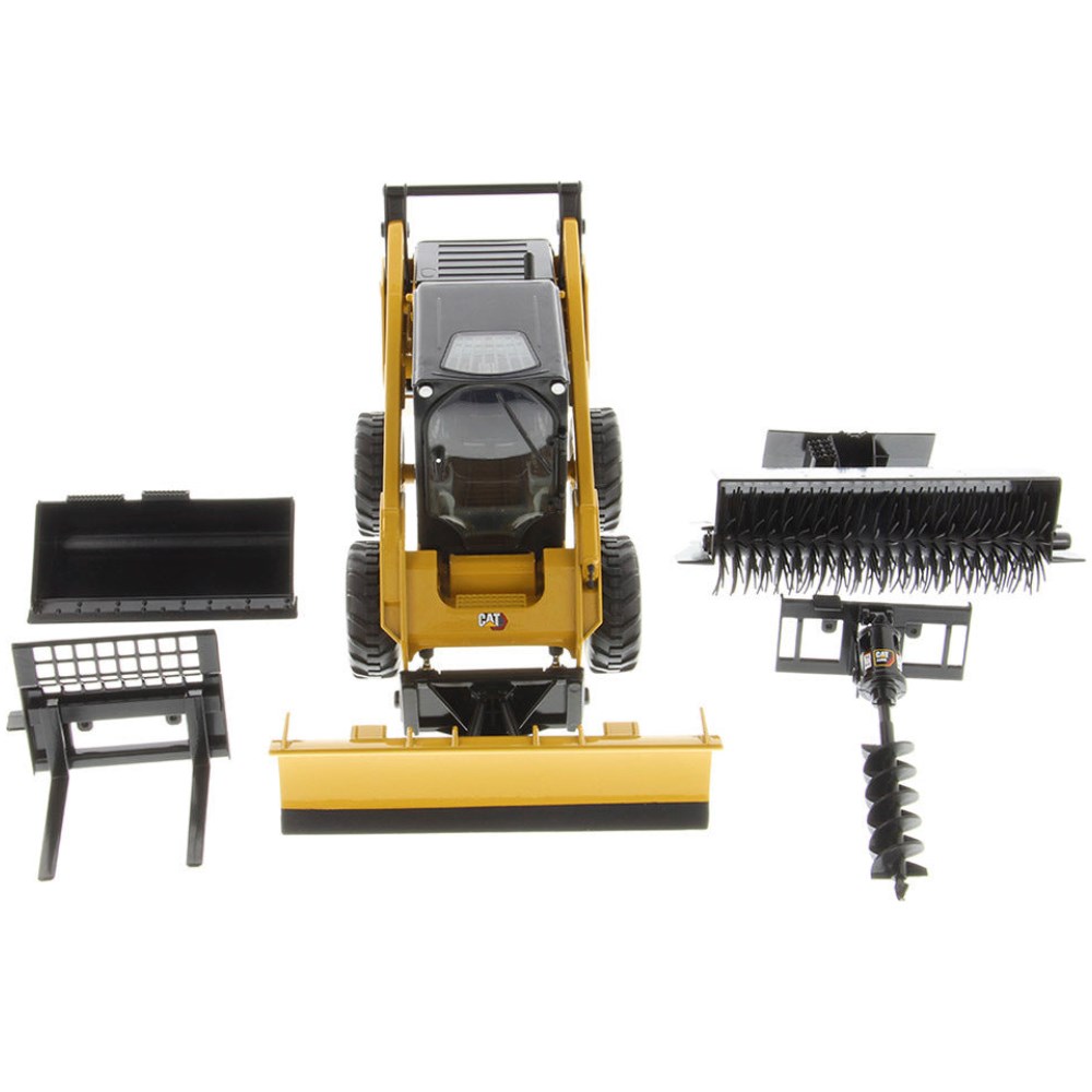 CAT 272D3 Skid Steer Loader Snow Blade - Yellow - Image 1