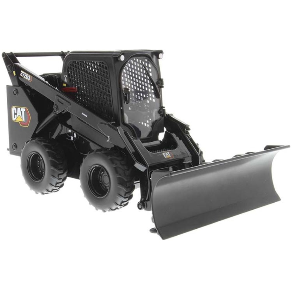 CAT 272D3 Skid Steer Loader Snow Blade - Black