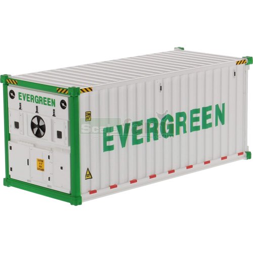 20' Refrigerated Sea Container - Evergreen (White)