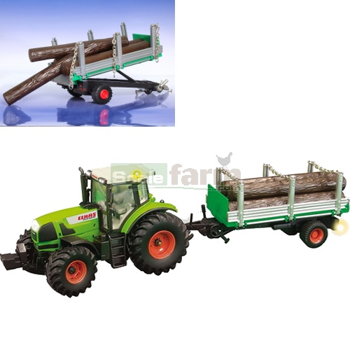 CLAAS Atles 936 RZ Tractor with Timber Trailer
