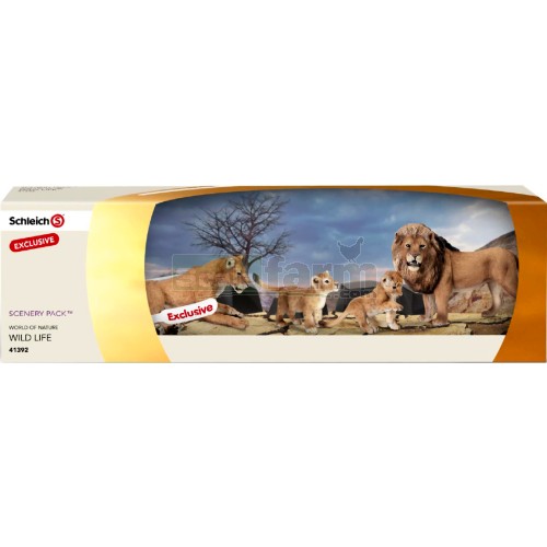 Scenery Pack Lion Family (Set of 4 Lions)