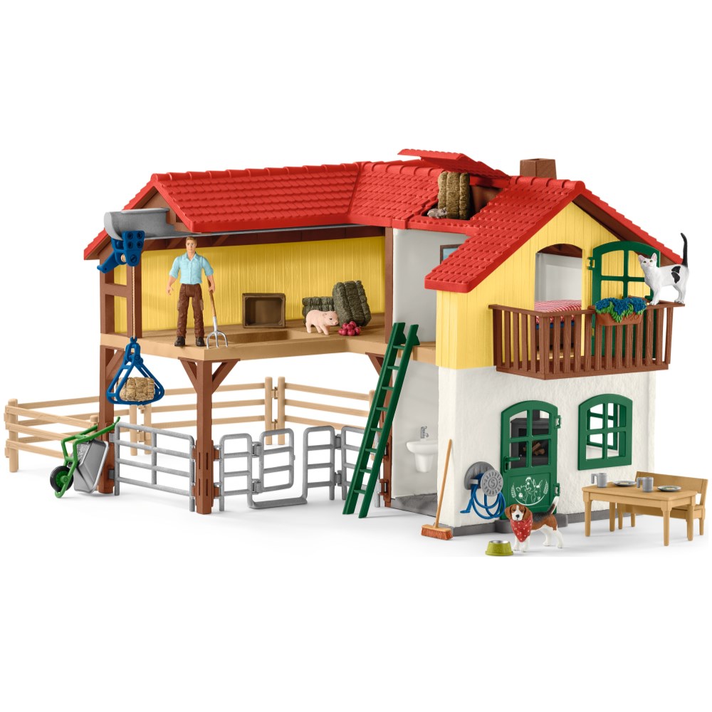 Large Farm House with Farmers, Animals and Accessories - Image 3