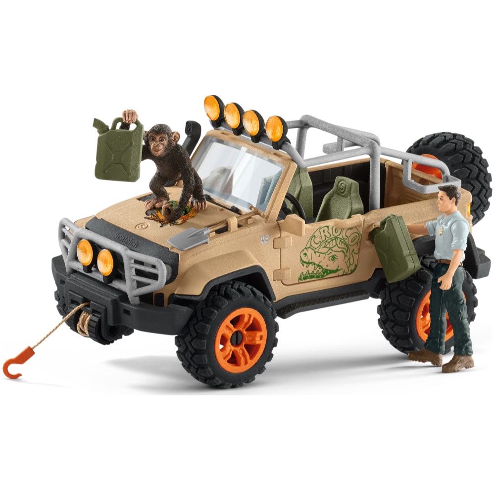 Jungle Rescue 4x4 Vehicle, Ranger, Chimpanzee and Accessories - Image 3