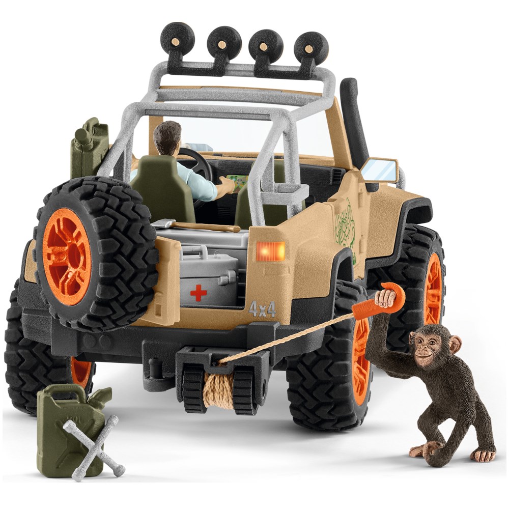 Jungle Rescue 4x4 Vehicle, Ranger, Chimpanzee and Accessories - Image 6