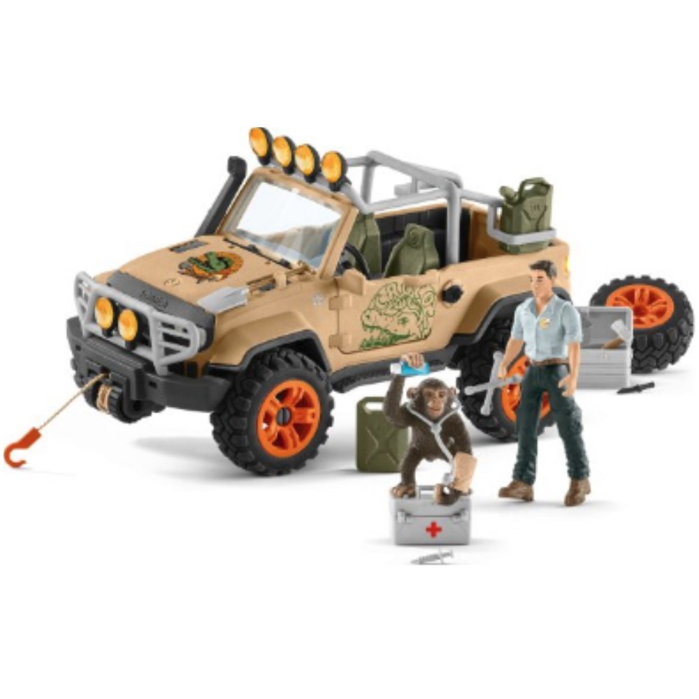 Jungle Rescue 4x4 Vehicle, Ranger, Chimpanzee and Accessories - Image 7