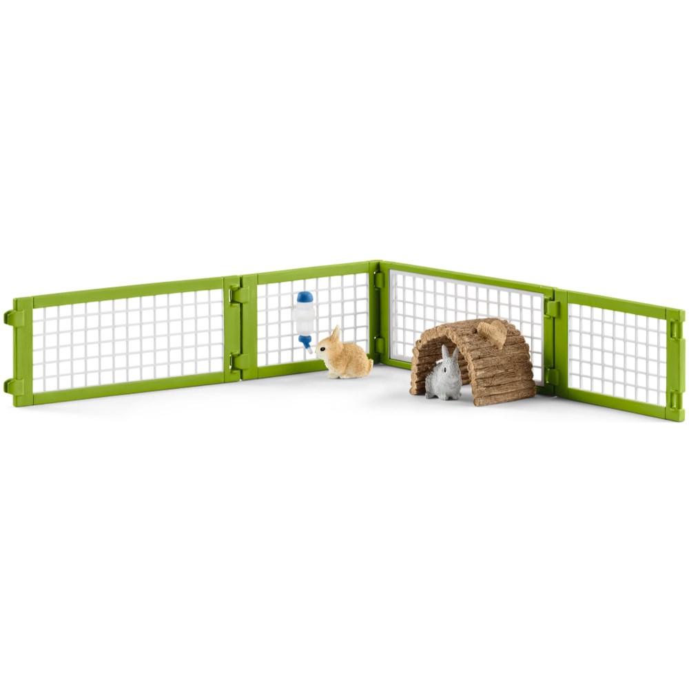 Rabbit Hutch with Rabbits and Accessories Set - Image 3