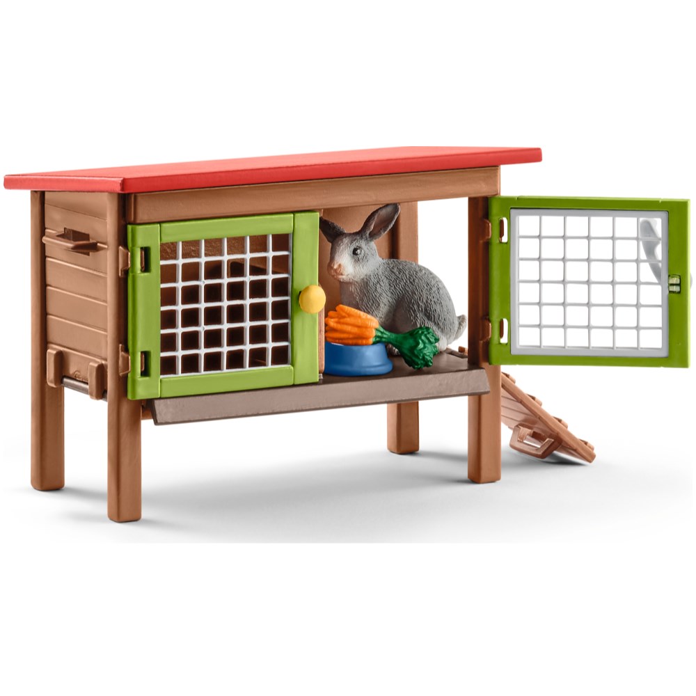 Rabbit Hutch with Rabbits and Accessories Set - Image 4