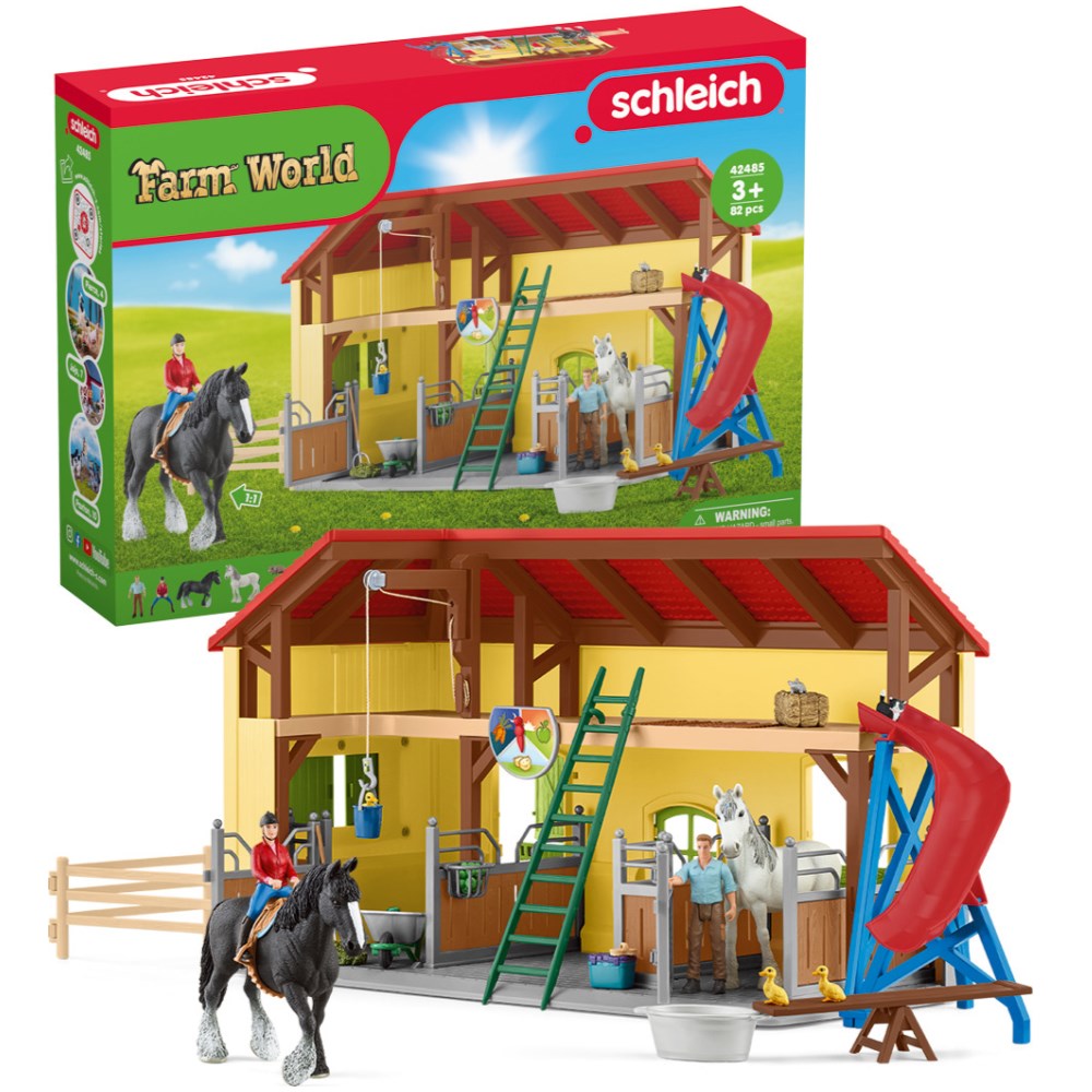 Horse Stable with Figures and Accessories - Image 1