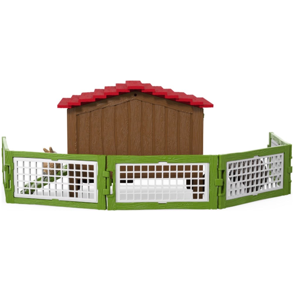 Rabbit Hutch with 3 Rabbits - Image 1