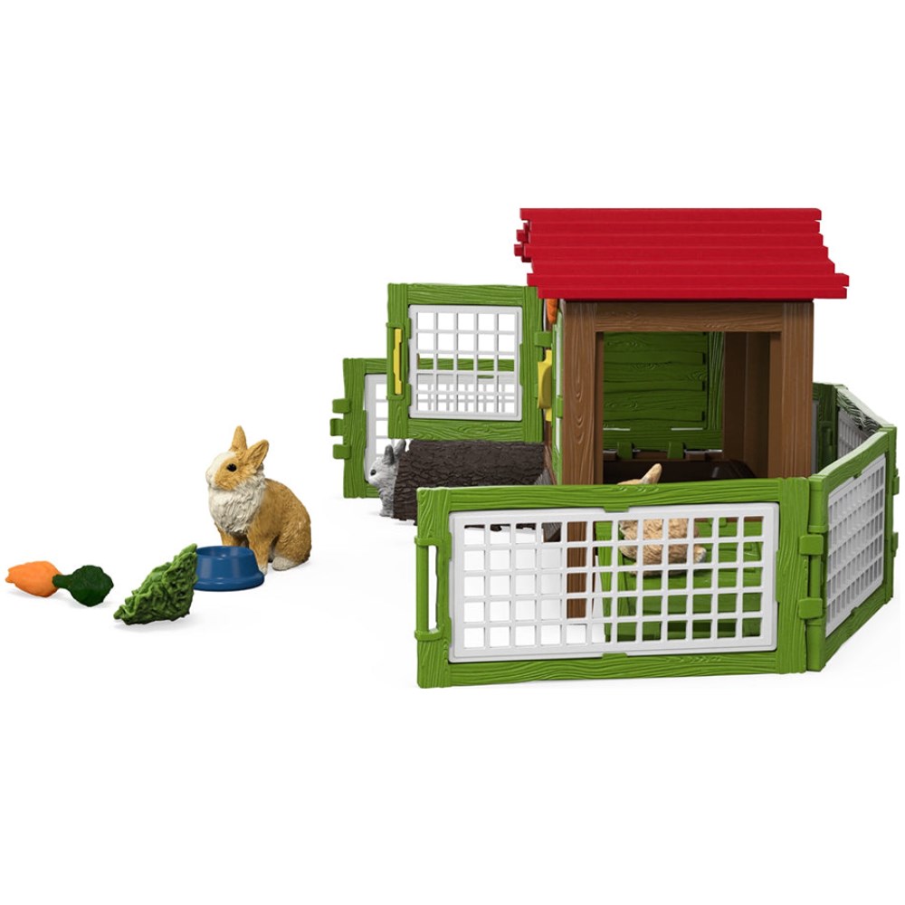 Rabbit Hutch with 3 Rabbits - Image 2