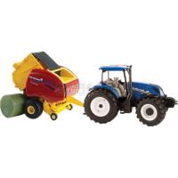 Preview New Holland T6.180 Tractor with New Holland Roll-Belt 560 Baler