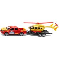 Preview Nissan Navara Pickup with Trailer and Helicopter - Mountain Rescue