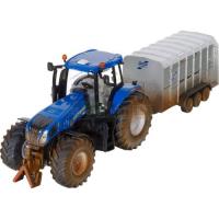 Preview New Holland T8.390 Tractor with Ifor Williams Livestock Trailer - Mud Effect