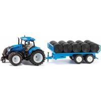 Preview New Holland T7.315 HD Tractor and Trailer with Round Bales