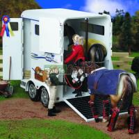 Preview Large Horse Box Trailer - Blue