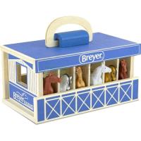 Preview Breyer Farms Wood Carry Stable with Horses