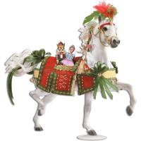 Preview Nutcracker Prince Decorative Horse With Two Tree Ornaments