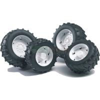 Preview Twin Tyres With White Rims - 02000 Series