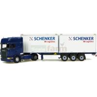 Preview Scania R580 Low Loader with Krone Schenker Containers (Limited Edition)