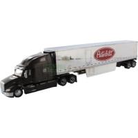 Preview Peterbilt 579 Ultraloft Tractor (Black) with 53' Refrigerated Van (Chrome)