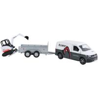 Preview VW Transporter with Mini Excavator and Trailer - Image 1