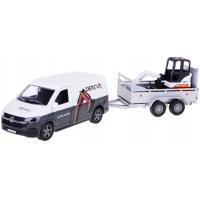 Preview VW Transporter with Mini Excavator and Trailer