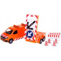 Preview VW Transporter Van with Arrow Sign Trailer