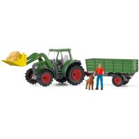 Preview Tractor with Frontloader, Trailer, Figure and Dog